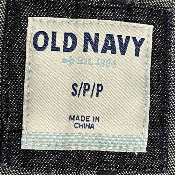 Old Navy Blue 100% Cotton Double Breasted Cottage Boho Jean Jacket NWOT Size SP - Picture 7 of 10